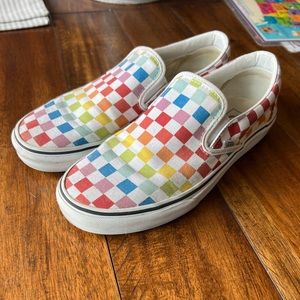Slip on rainbow vans